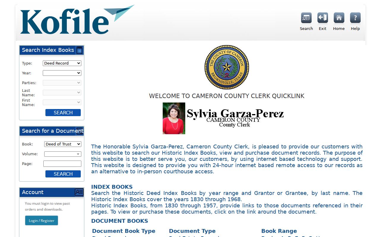 Brownsville previous residents search in the Cameron historic grantor grantee index