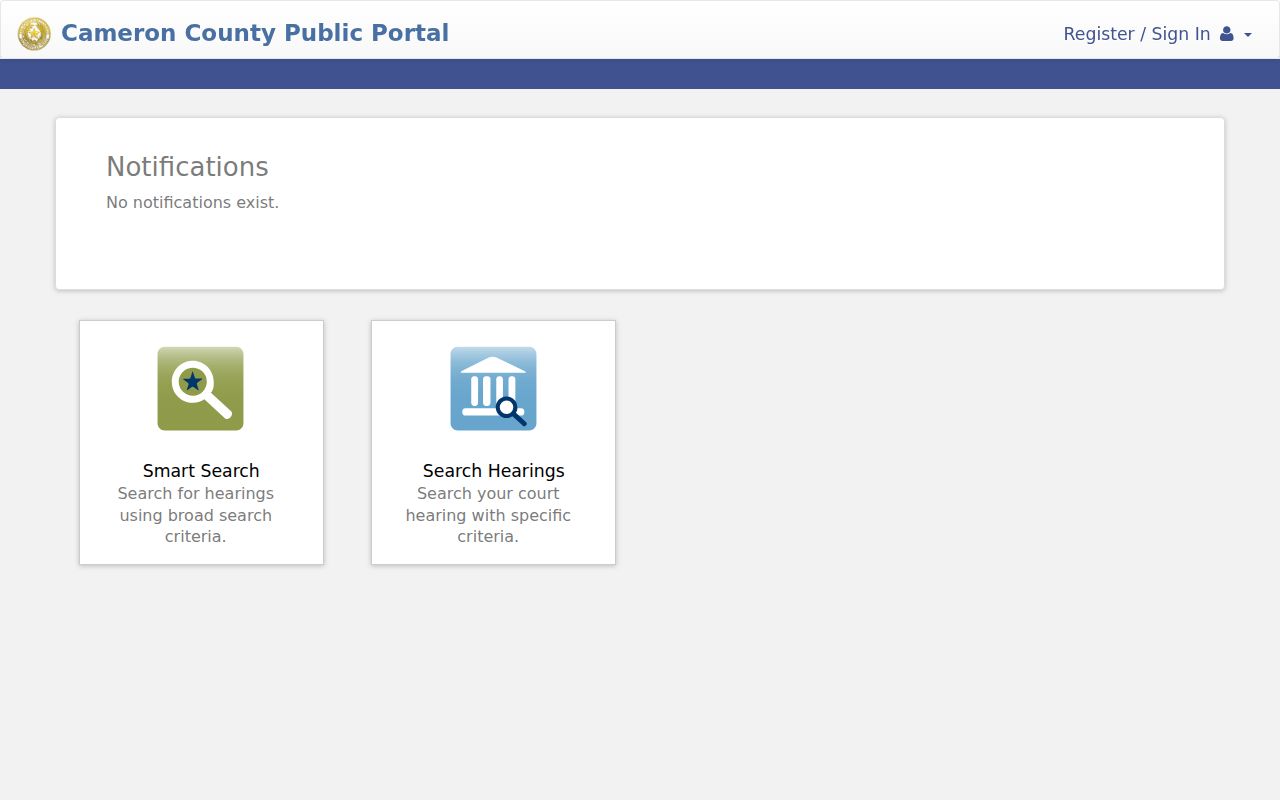 Brownsville resident lookup in Cameron County court search portal