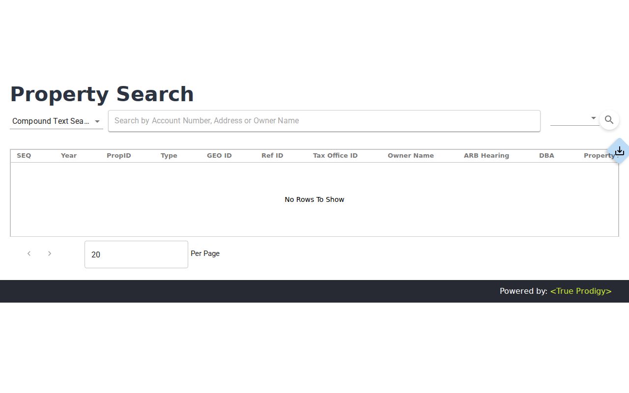 Brownsville street directory Cameron CAD property search portal